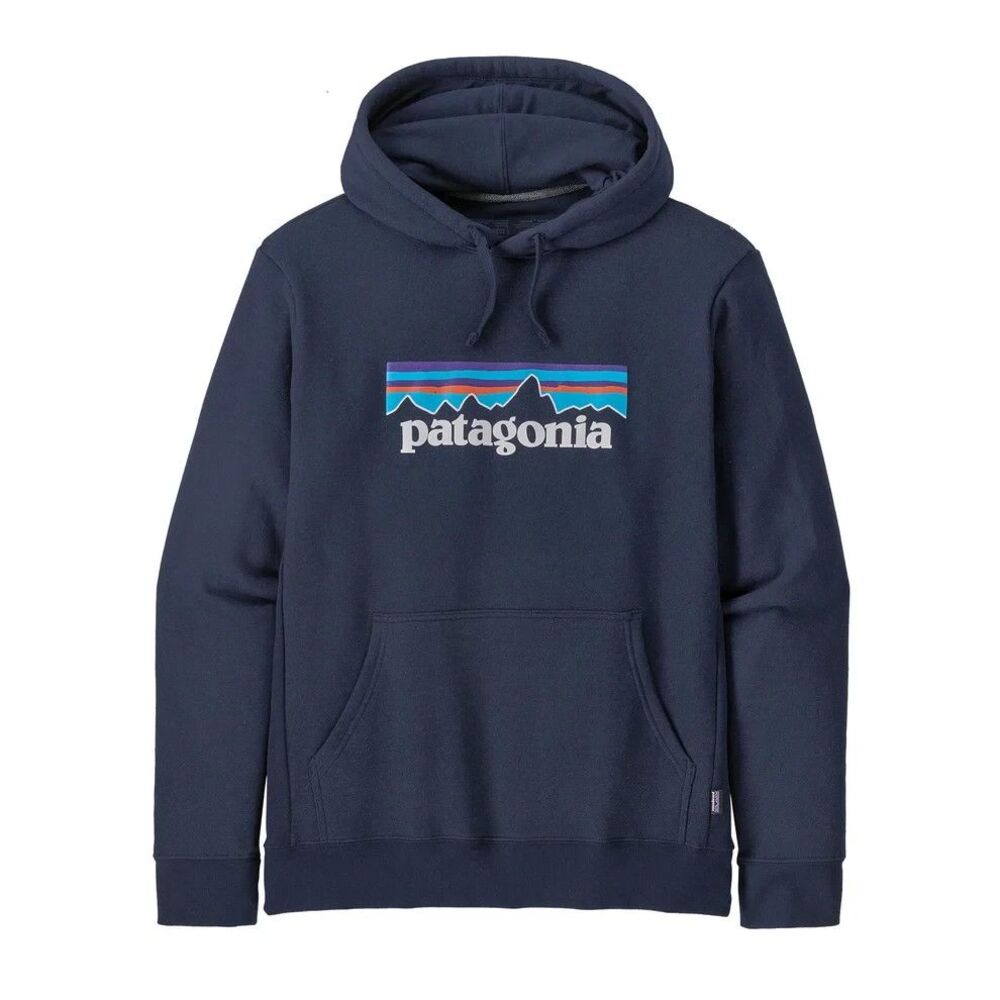 Patagonia Uprisal Hoodie Men's Large Navy Blue P-6 Logo Pullover Sweatshirt